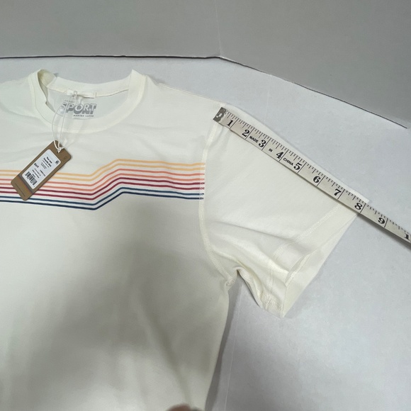 Marine Layer White Sunset Stripe Air Crew Graphic Tee - Size M - NEW With Tags. - Picture 7 of 15